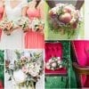 Wedding flowers in various bouquet styles and colours